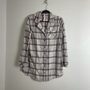 Victoria’s Secret Button Down Sleep Shirt Sz S